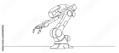 Foto robotic industrial manipulator arm monoline laser cutting vector
