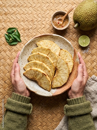 Golden Fried Breadfruit Snack