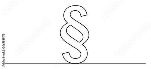 Foto paragraph symbol icon – legal section mark outline