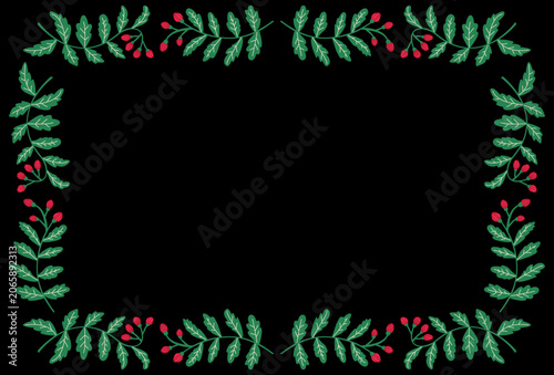A floral frame or background.
