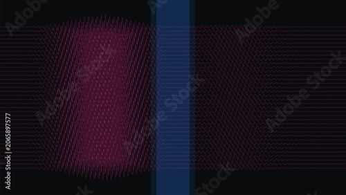 Tableau sur toile Abstract quantum tunneling probability wave passing a barrier
