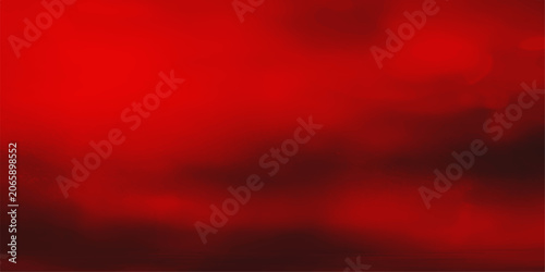 Fotografi Abstract red background with dark smudges, evoking a sense of mystery and intensity