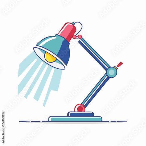 Modern Desk Lamp with Adjustable Arm and Light Beam