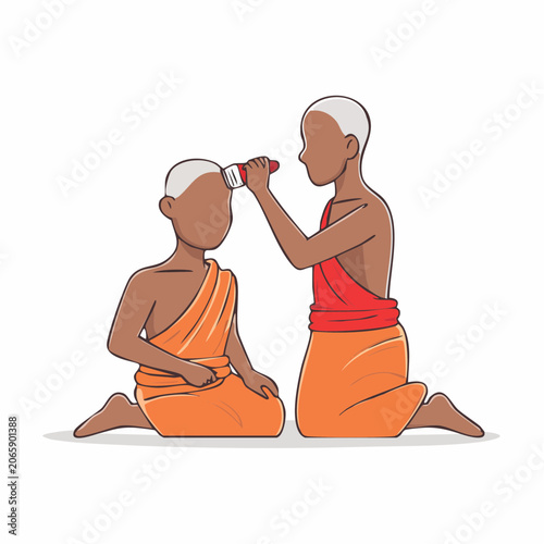 Monk Shaving Head Ritual