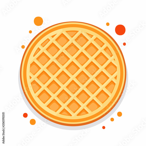Round Waffle Illustration
