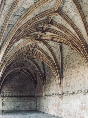 Obraz na płótnie Ribbed Vault of the Jerónimos Monastery Cloister, Lisbon