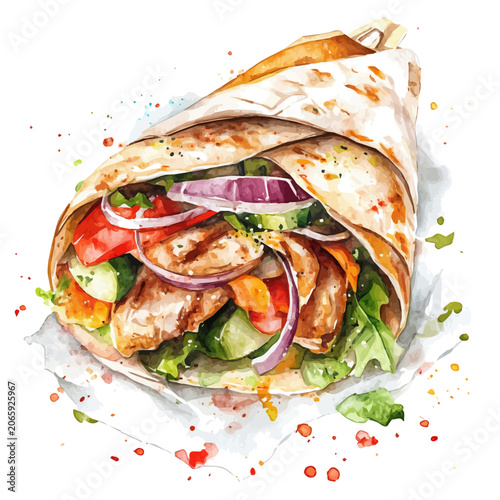 Obraz na płótnie Gyro watercolor painterly illustration, semi-realistic fantasy design, magical a
