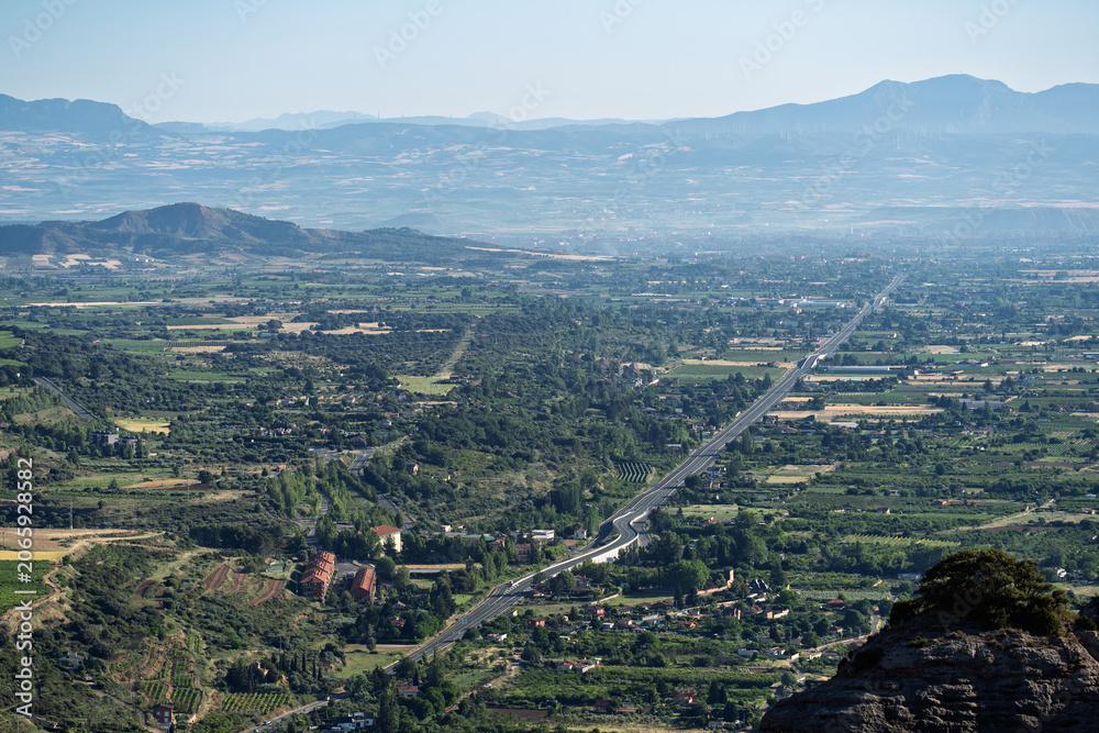 Fototapeta premium Panoramic Valley View in La Rioja, Spain