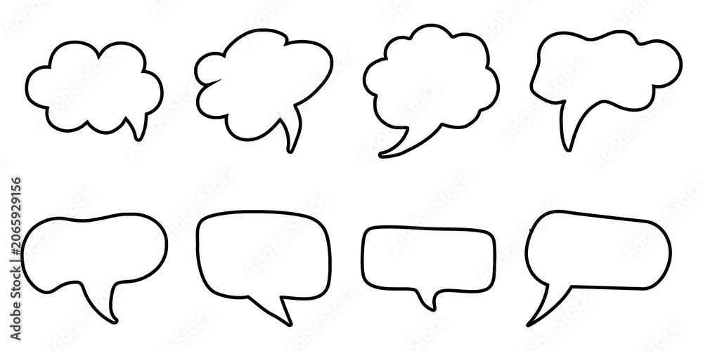Fototapeta premium Speech bubbles, various shapes