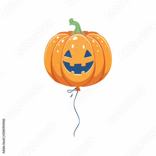 Halloween Pumpkin Balloon with Jack-o'-lantern Face