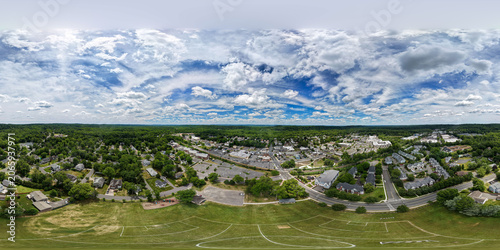 Obraz na plátně Aerial 360 view capturing berkeley heights township in new jersey
