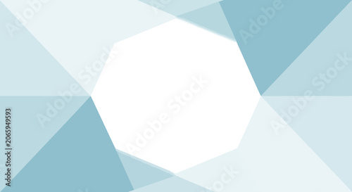 Pale blue geometric low poly background with central hexagon.