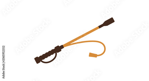 Quadro em tela Flat Vector Illustration of a Horse Riding Crop or Whip