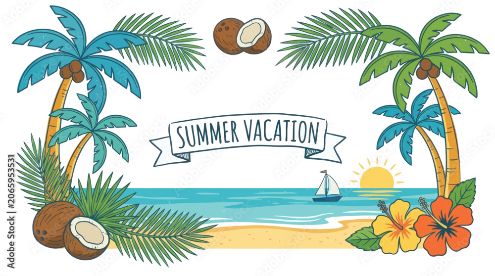 Obraz premium tropical beach background