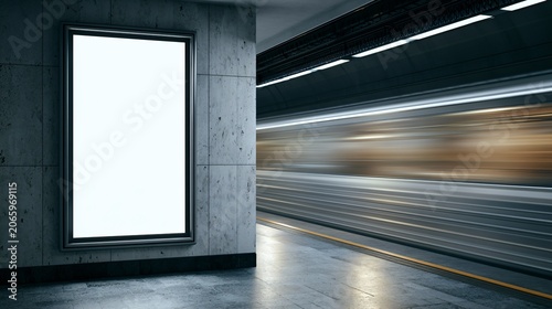 Modern Subway Station Movie Poster Mockup for Marketing Campaigns