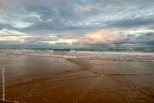 Sunset at Surfers Paradise Beach in Gold Coast, Australia