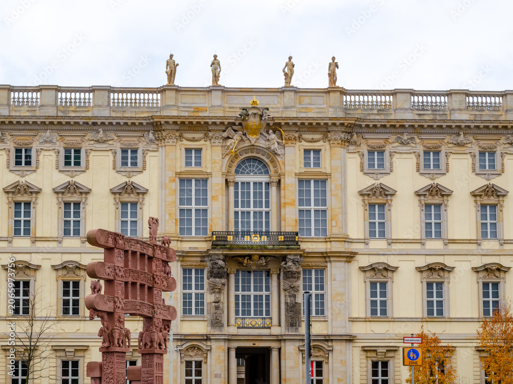 Fototapeta premium Berlin Palace Facade with Indian Torana Sculpture, Germany