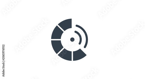 A graphic representation of a loading icon.