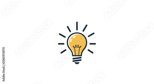 A simple illustration of a lightbulb moment.