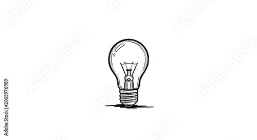 Simple line drawing of a light bulb.