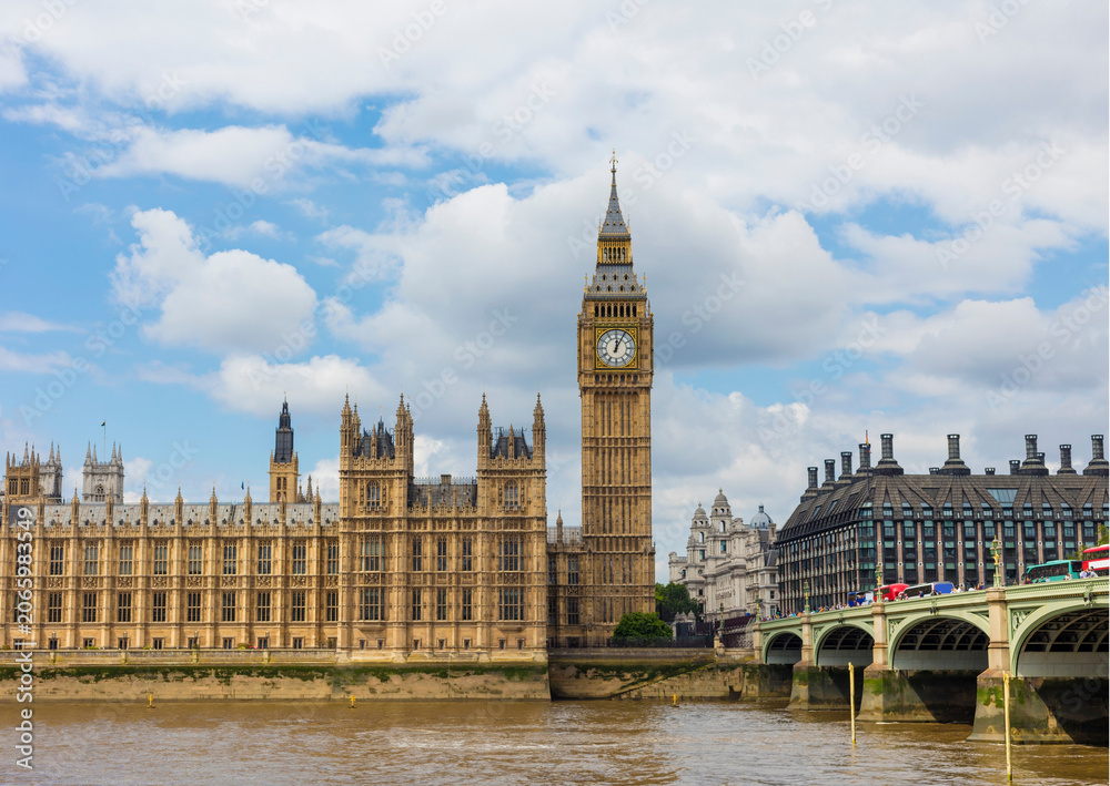 Naklejka premium Big Ben, UK Parliament