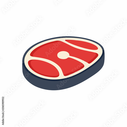 Stylized Raw Steak Icon