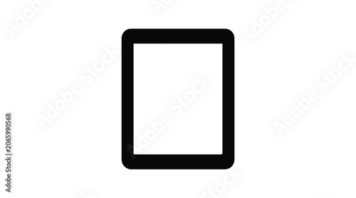 Tablet device frame provides a clean workspace for digital content.