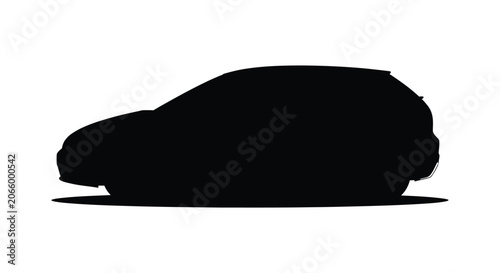 A black silhouette of a car is shown against a white background.