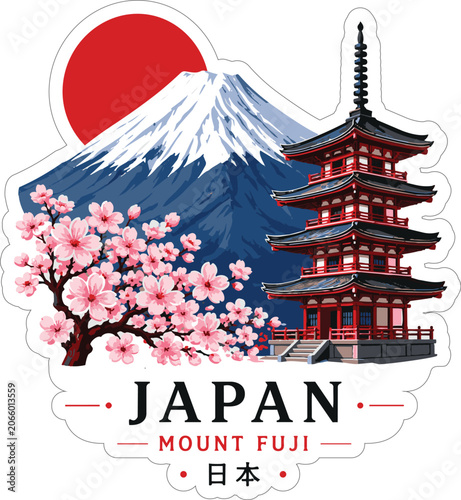 Japan Landmark Sticker