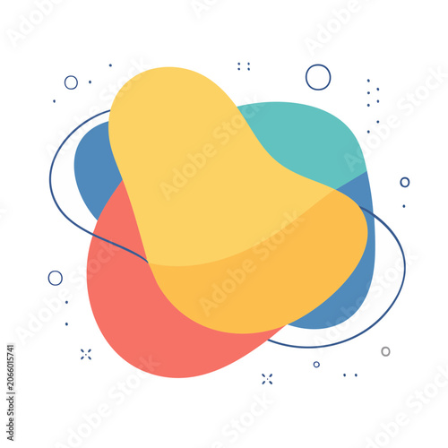 Abstract organic shapes in flat design style