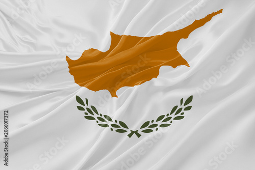 Photos Cyprus Flag Waving Textures Silk Background