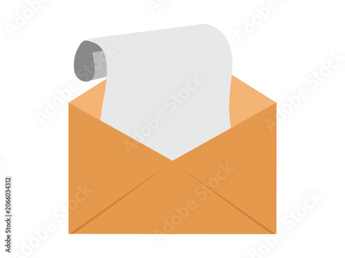 Envelope with White Card Illustration