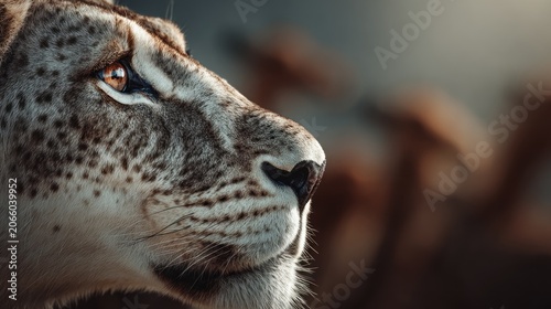 Close-up of a Regal Lion: Majesty and Strength in Animal Kingdom Portrait