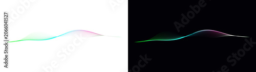 PNG image of Abstract sound wave visualization, colorful digital audio frequency spectrum, glowing neon voice assistant signal for technology interface isolated on Transparent Background