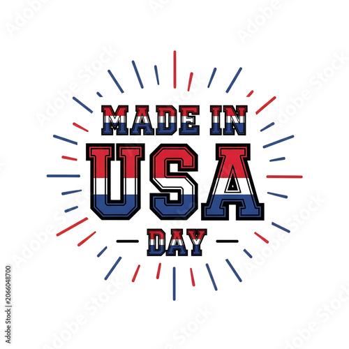 Celebrating made in usa day with patriotic design