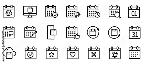 Foto Calendar icon set
