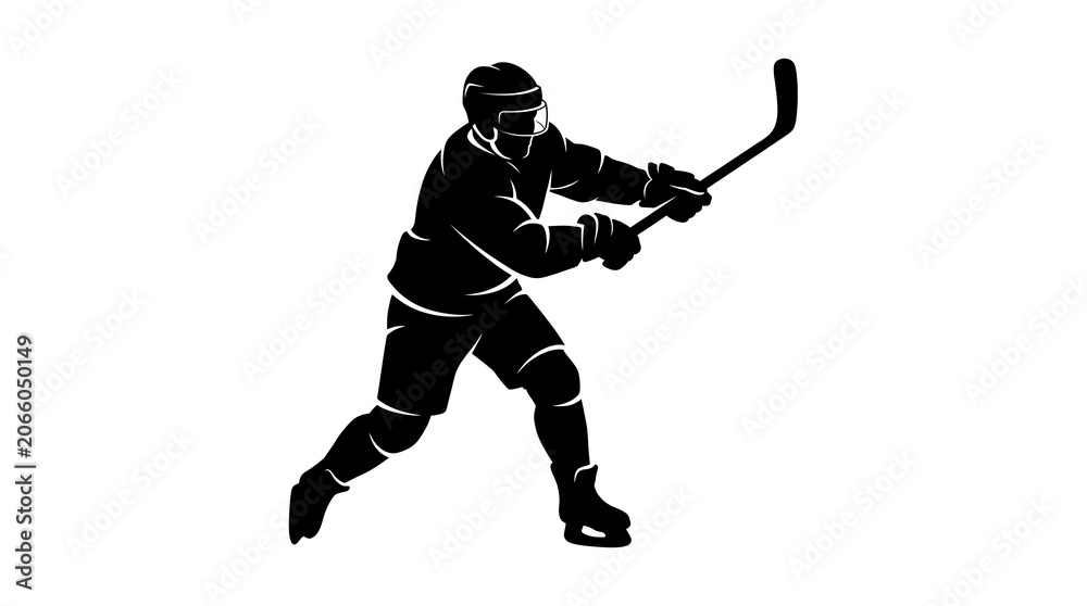 Obraz premium Baseball Player Batting Silhouette Against White Background in Dynamic Motion