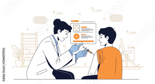 Medical Professional Administering Vaccine Shot to Patient for Immunization Purposes