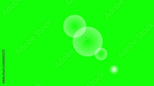 White transparent bokeh lens flare light leaks on green screen background