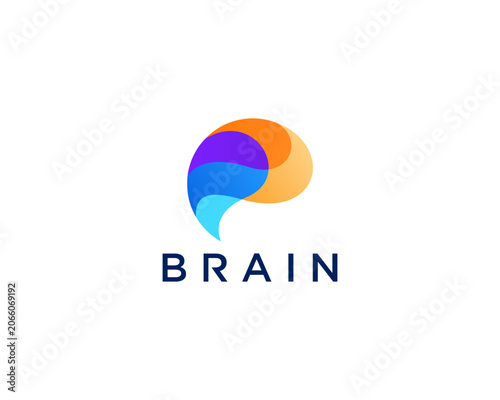 Abstract brain logo