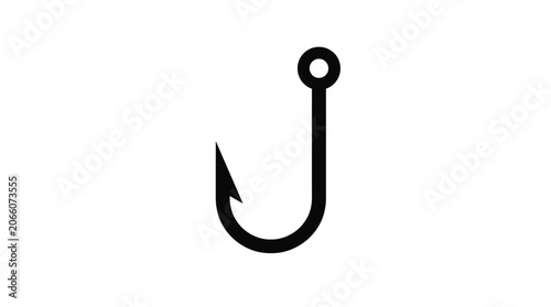Fishhook catches aquatic life forms.