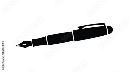 Fountain pen displays elegant writing.