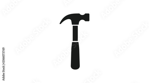 Hammer sits on a workshop table.