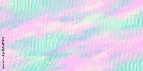 Foto A soft, pastel watercolor background with swirling hues of pink, mint green, and lavender evokes a sense of dreaminess and tranquility
