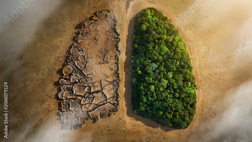 Dried and Healthy Leaf Comparison on Neutral Background Close-Up