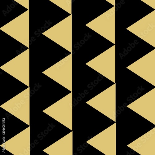 Black and Gold Triangle seamless pattern