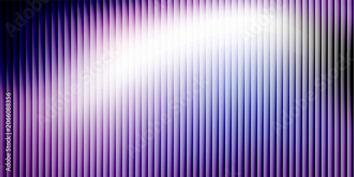 Abstract gradient of blue purple cyan color with refracted strips of glass effect. Trendy ribbed texture isolated on white background. Vector graphic design elements.