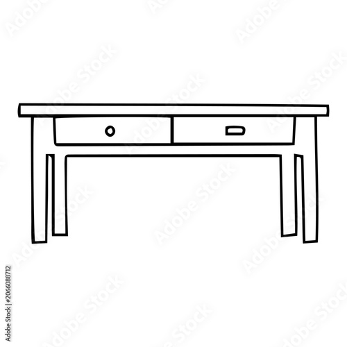 Vector illustration of stove and oven in modern home kitchen interior design style as furniture and architecture icon sketch
