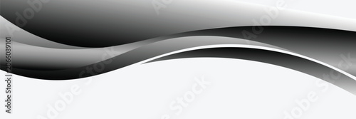 Dark grey abstract wide horizontal banner with hexagon carbon fiber grid and orange luminous lines.vector
