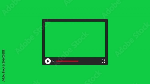 Green Screen Video Player Interface Animation – Media Player Overlay Motion Graphic